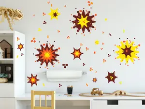 Video Game Explosion Wall Decals