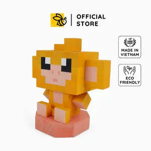 Monkey Zodiac Wood Model - Handmade 12 Chinese Zodiac Animal, DIY Wooden Toy, Unique Gift for Him & Her