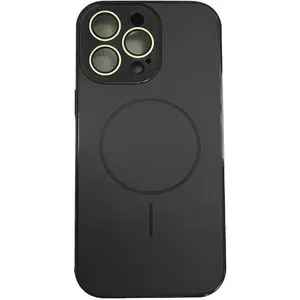 Alloy Aluminum Metal Frame (Not a full metal case) with MagSafe Magnetic PC Backboard,Phone Case for iPhone 17 Pro Max 17 Air 17Pro 16 15 14 13 12 Pro Max, Ultra Thin Phone Cover with Full Coverage Lens Protector,Wireless Charging Durable Shockproof Case