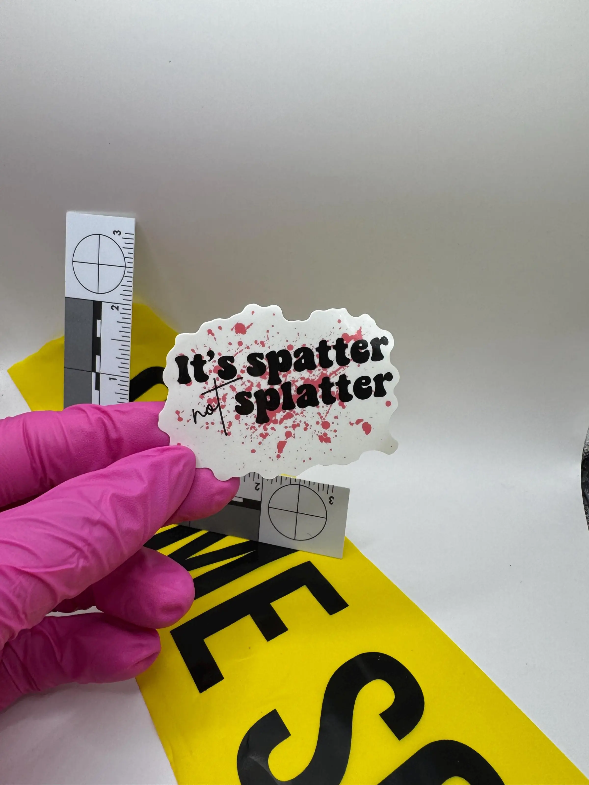 Spatter Not Splatter CSI Sticker - Forensic Science Vinyl Decal