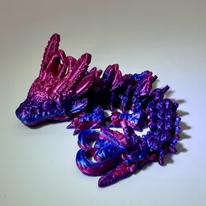 Rainbow & Cherry Blossom 3D printed dragons  + fidget toy + dragons