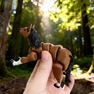 Articulated Horse Fidget Toy, 3D Printed Poseable Desk Toy, Stress Relief Collectible ，4.7 Inch Gift exchange