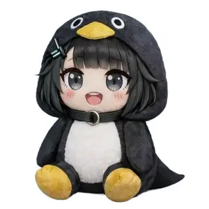 25cm Soft Penguin Girl Stuffed Plush Doll Kawaii Anime Figure Cute Plushie Girls Birthday Christmas Gift Home Room Decor Toy