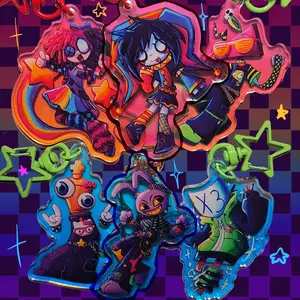 The Amazing Digital Circus Keychain, TADC keychains!!! Pomni, Jax, Ragatha, Kinger, Zooble, and Gangle
