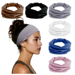 6Pcs Headbands for Women, Wide Elastic Head Bands, Non-Slip Thick Hair Bands, Sports Stretchy Sweat Bands, Large Knotted Soft Headband for Washing Face, Makeup, Workout, Spa, Running, Fashion - Home Improvement.