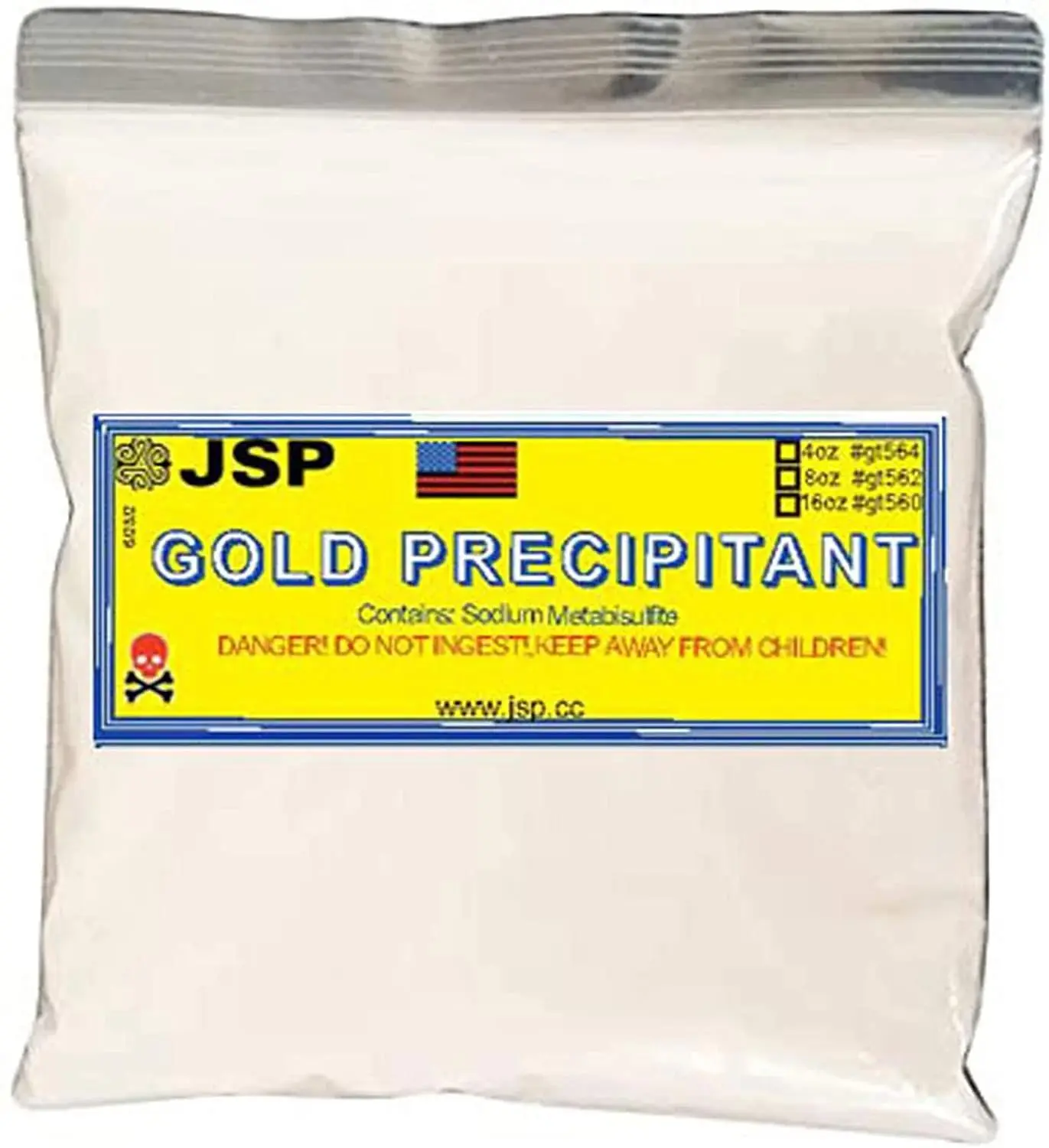JSP Household Gold Precipitant Powder - 8 oz Container, Odourless Non-Toxic Sodium Metabisulfite, 99.95% Pure Precipitation Form, Easy Rinsing, Long Lasting Mold & Damp Proofing Solution
