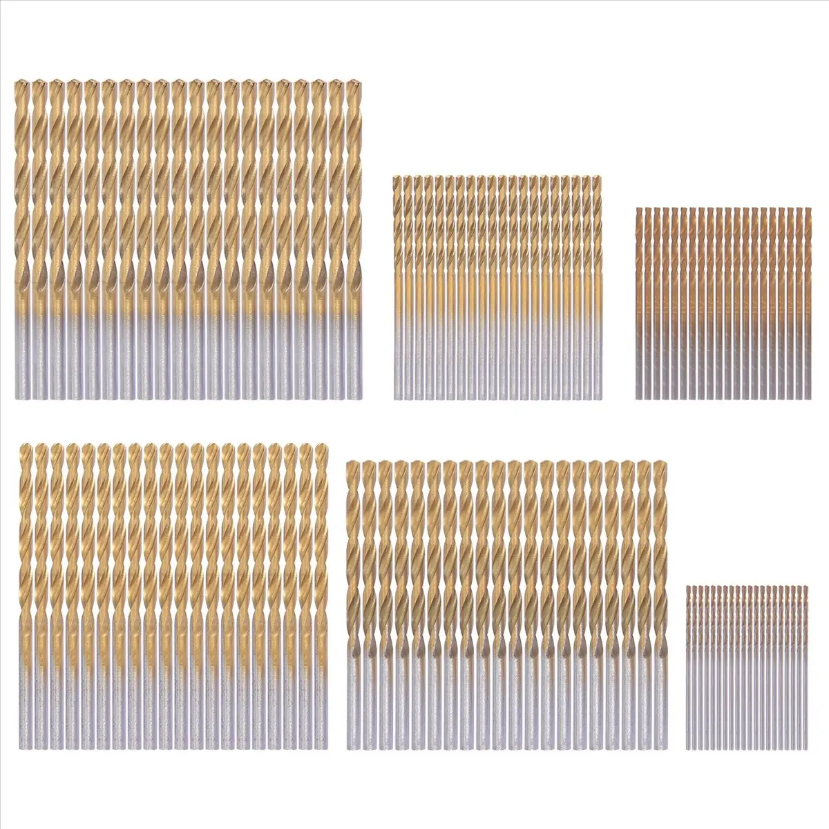 120 Pcs Titanium Drill Bit Set HSS Drill Bits for Metal, Steel, Wood, Plastic, Copper, Aluminum Alloy, 1mm to 3.5mm
