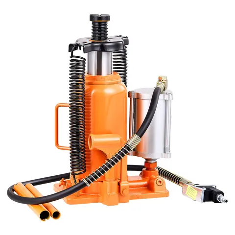 【toolupgrade】VEVOR Air Hydraulic Bottle Jack,20 Ton (44092 lbs) Capacity10.2-19.5 Inch Lifting RangePneumatic/Manual Heavy Duty Welded Bottle Jack with Pump for CarSUVPickupTruckRV Auto RepairOrange,father'sdaygifts