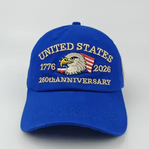 250Th Anniversary Hat USA Patriotic Baseball Caps Eagle Embroidered Baseball Hats for Men Women 250 Year Anniversary Cap NONE