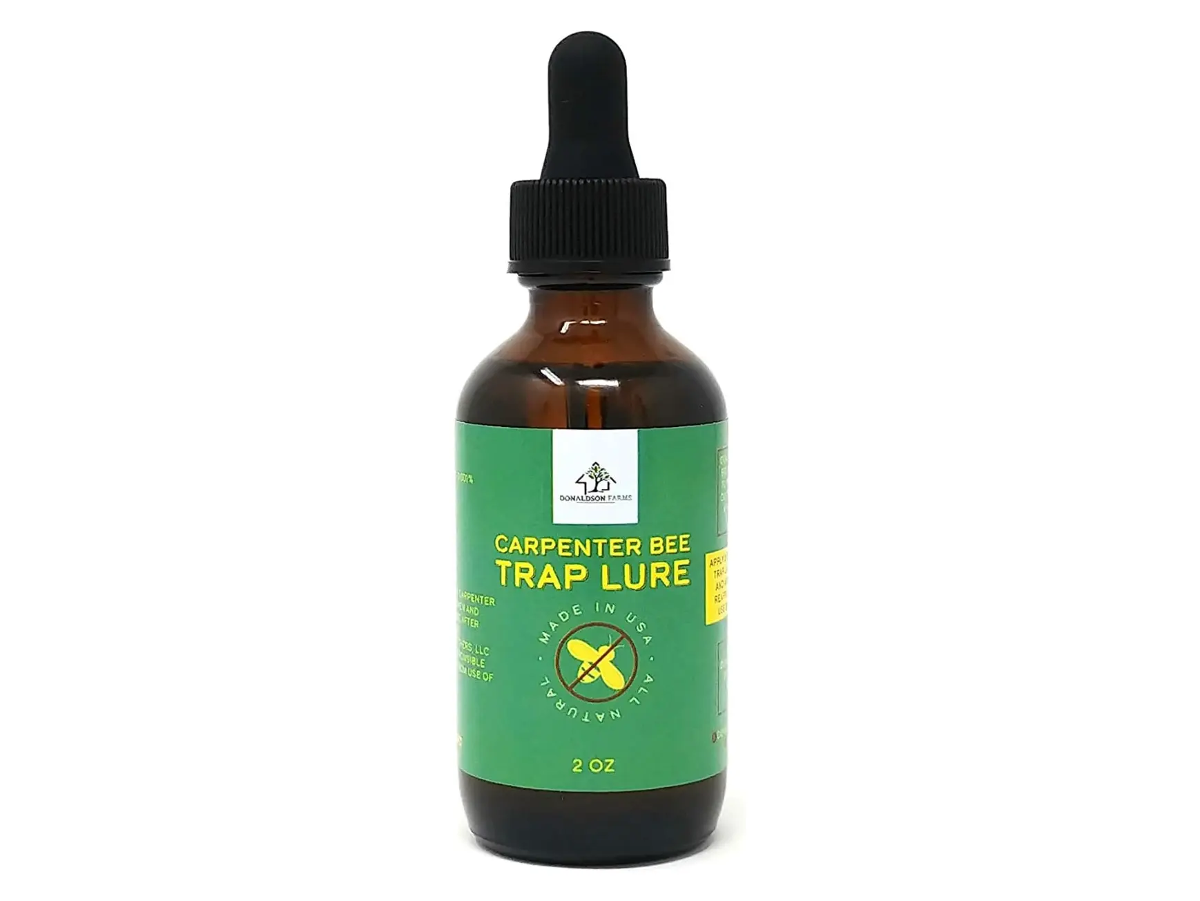 Donaldson Farms Carpenter Bee Trap Lure, 2oz – Natural Carpenter Bee Attractant for All Trap Types, Honeybee Friendly Carpenter Bee Lure, Wood Bee Lure for All Season Use, Wood Boring Bee Lure