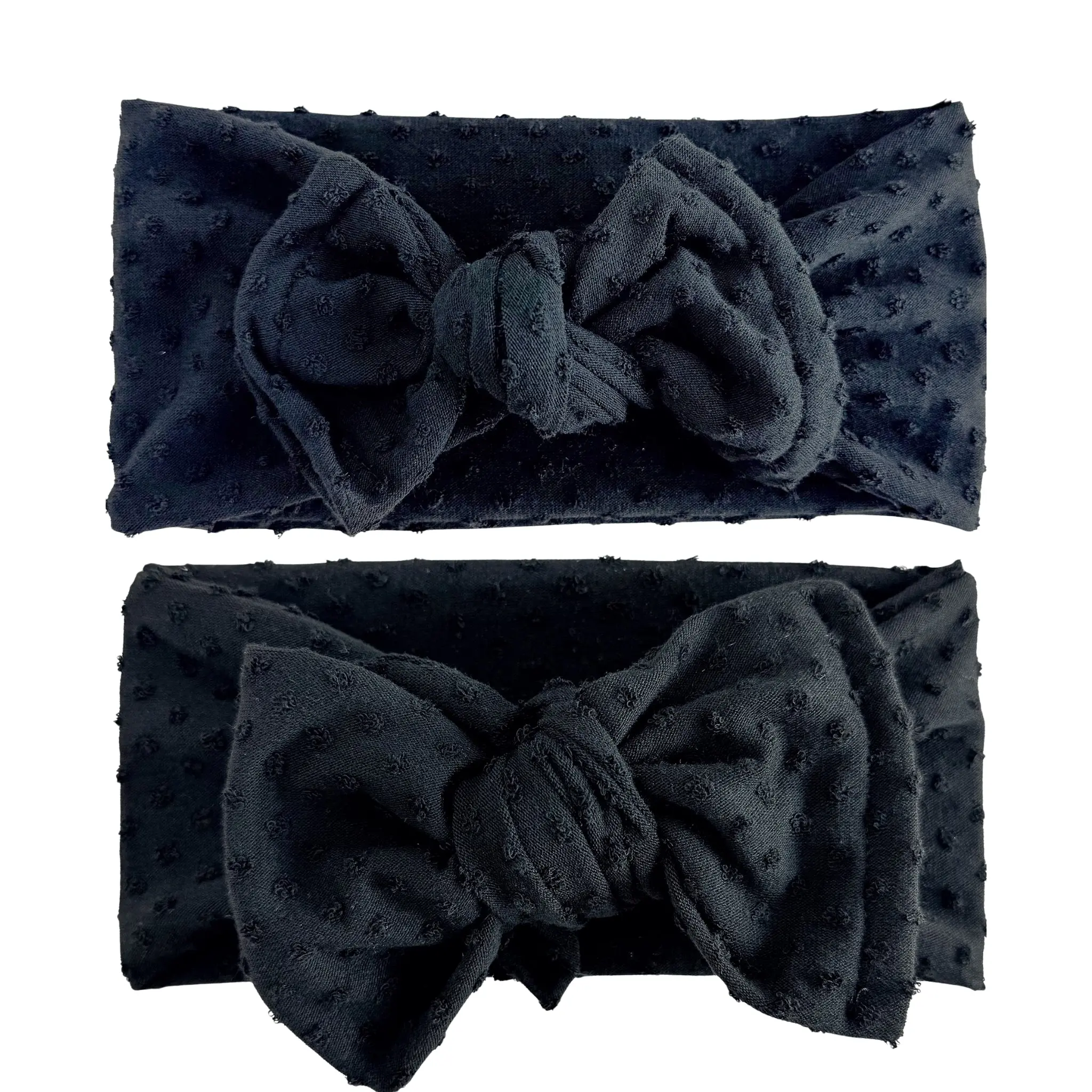 Black Swiss Dots Baby Headband