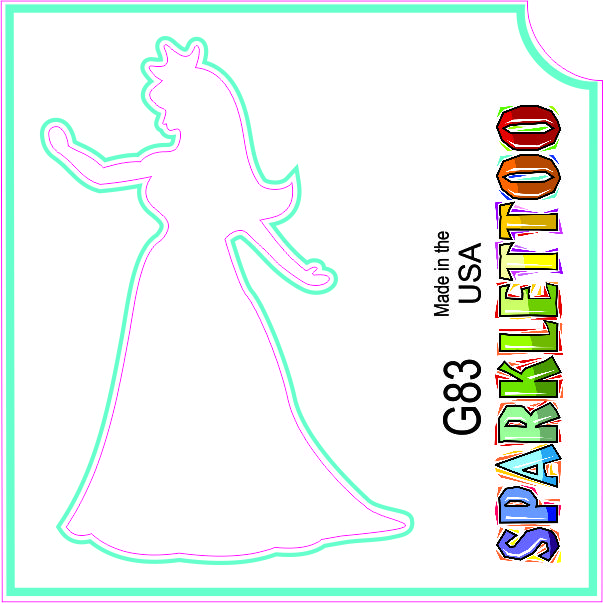 212 MAIN Ruby Red Paint G83-2 2-Ply Princess Design Glitter Tattoo Stencils, Pack of 100, Easy Apply Stencils for Kids (Costume & Accessory Use), Stencil