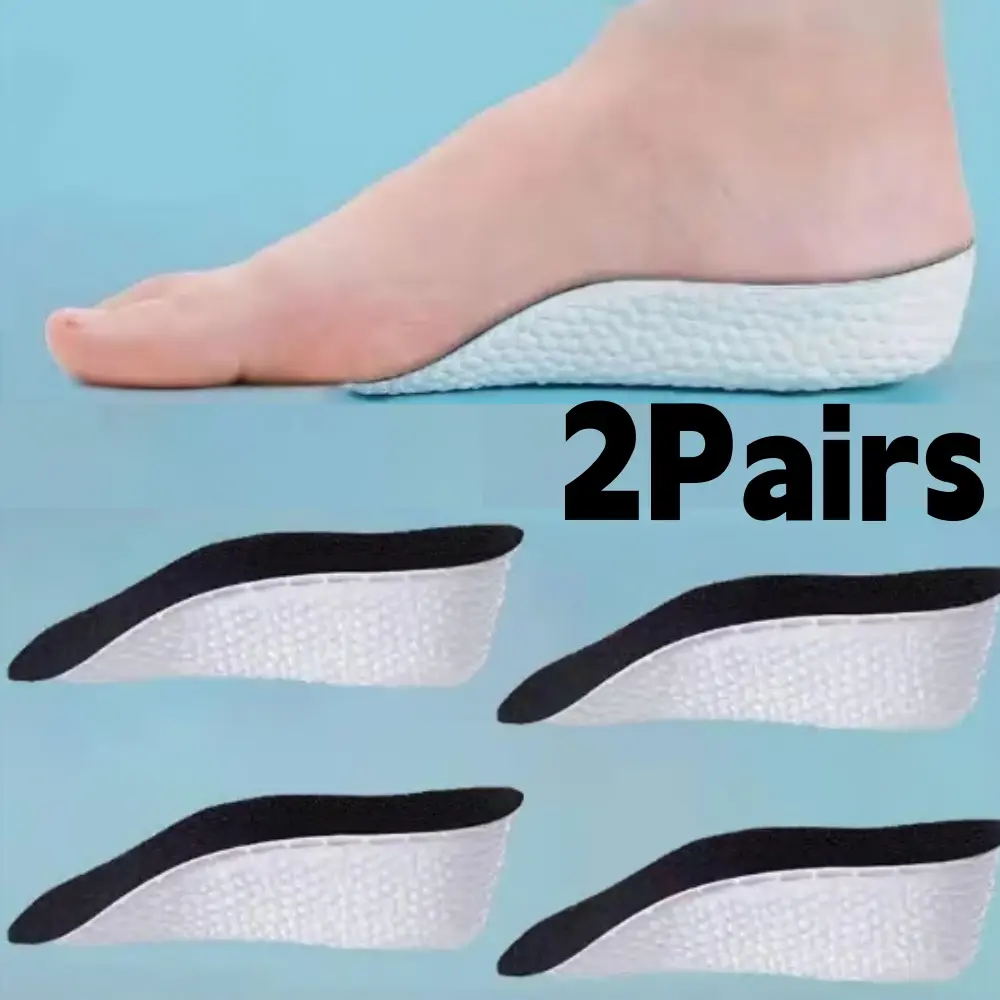 2 Pairs Unisex Height Increase Insoles, Invisible Sports Insoles with Shock Absorption Comfy Non-Tiring Design, Height Increase Insole,summerwins Footwear Foam