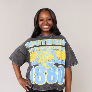 Southern University Oversized Acid Wash Box Tee