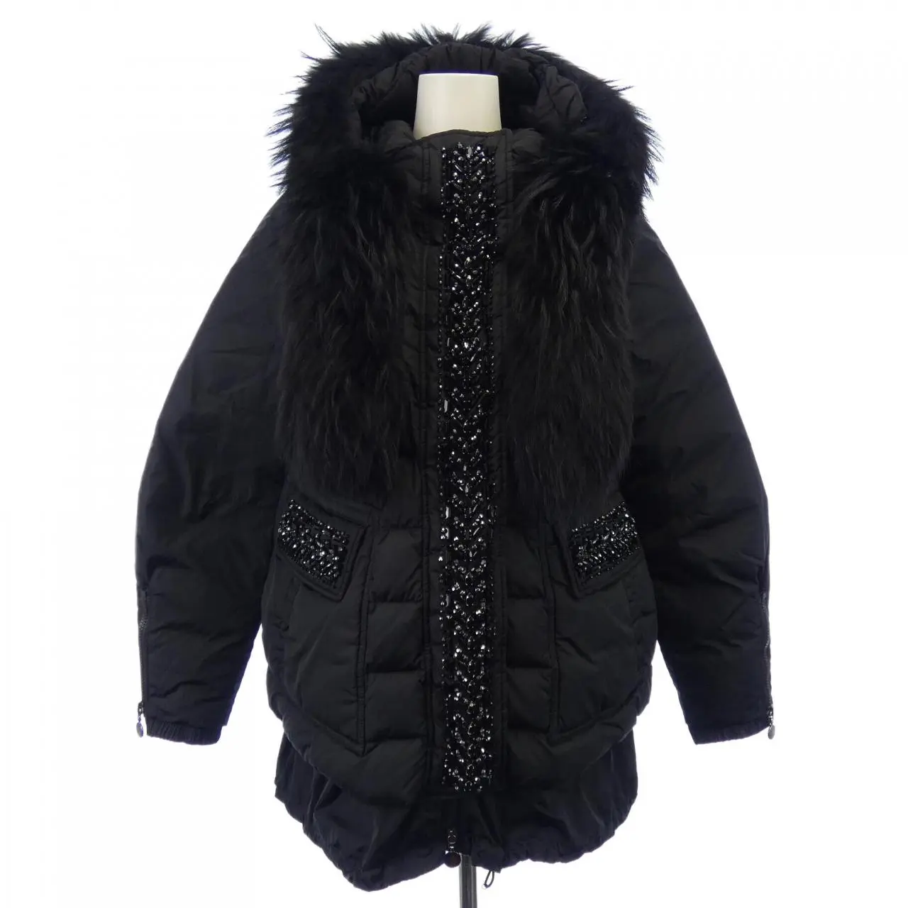 Pre-owned MONCLER Nylon Small Leather Goods LYNXE Down Coat