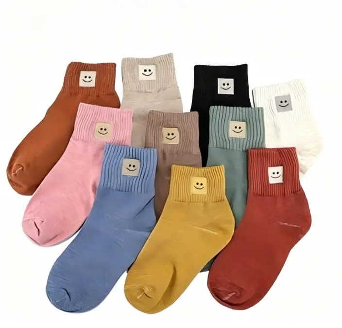 Women's Solid Mid-Calf Sock Set - Soft Fabric, Socks Women, Body-Warming, Comfortable, All-Day, Ideal for Fall & Winter Everyday Use, Casual Womenswear Underwear, Body-Warming Mid-Calf Socks