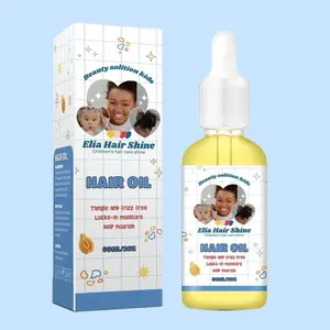 Elia Hair Shine Kids' Extra Strength Hair Oil - Tangle No Frizz Free Locks of Moisture Beauty Solutions with Tea Tree Argan Coconut Jojoba Oil & Vitamin E Organic Blend Daily Moisturizer Hydrator Vegan Haircare