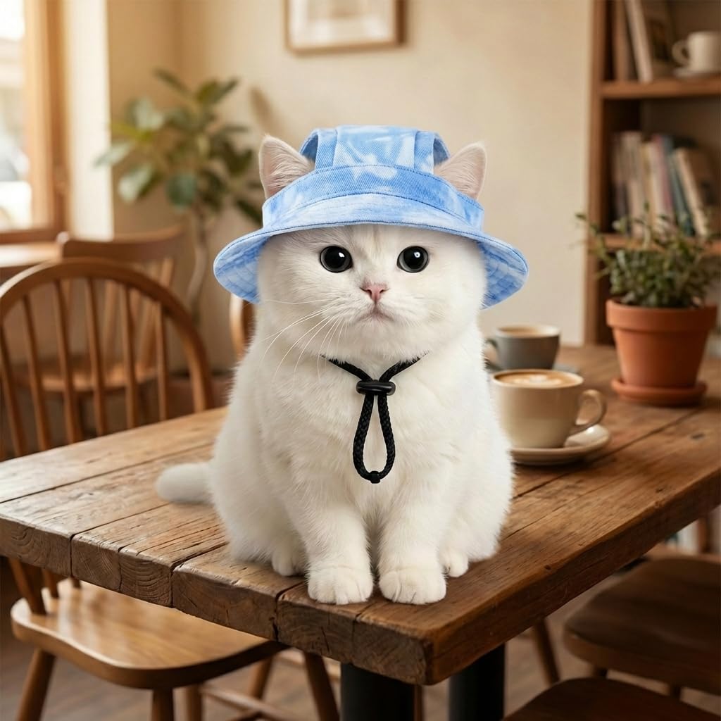 Dog and Cat Sun Hat with Ear Holes | Summer Pet Sun Protection Cute Hat, Adjustable Outdoor Travel Sun Protection Sport Hat for Cats and Dogs(Blue S/M/L) Dog and Cat Sun Hat with Ear Holes | Summer Pet Sun Protection Cute Hat, Adjustable Outdoor Travel Sun Protection Sport Hat for Cats and Dogs(Blue S/M/L)