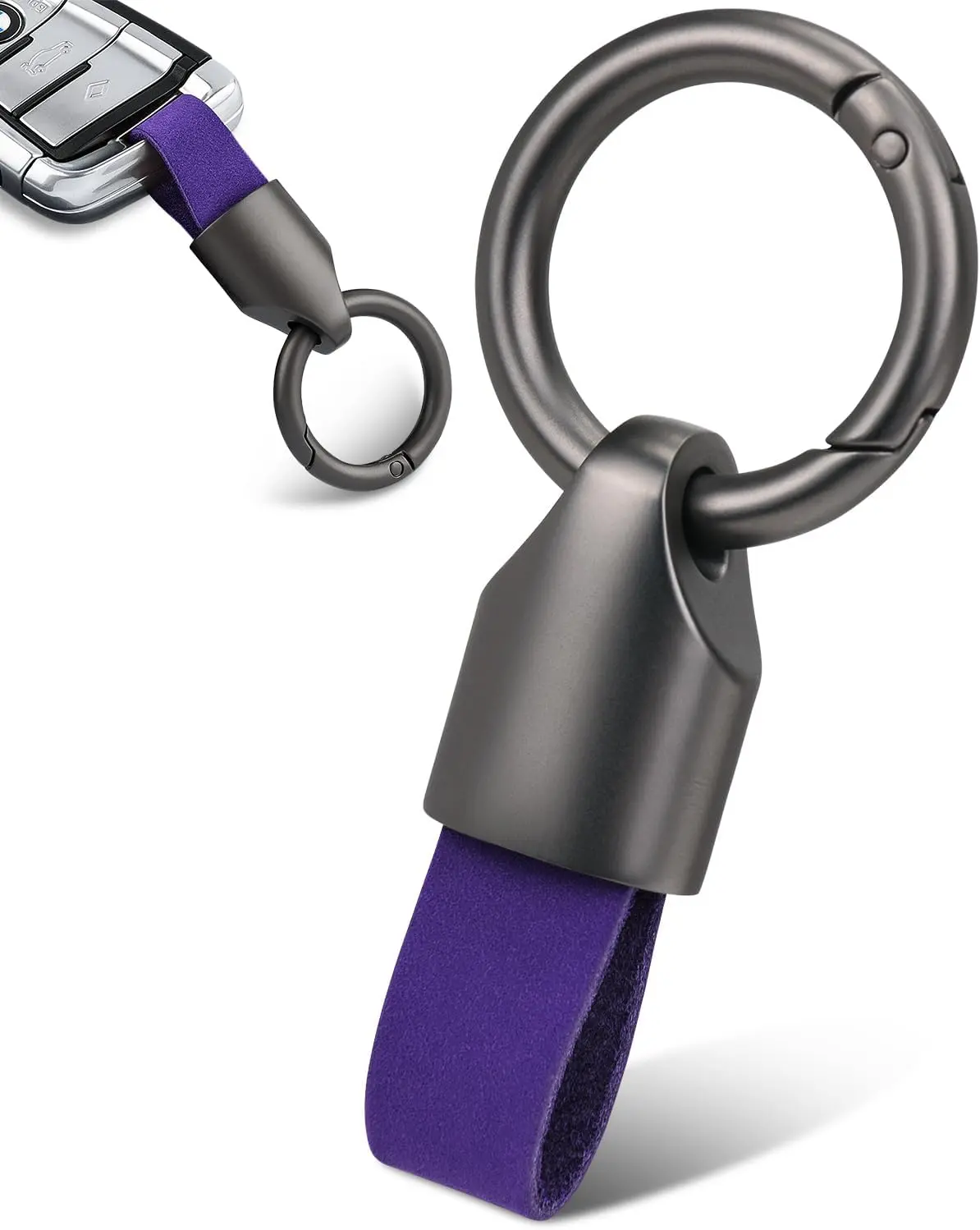 Fashionable Alloy Keychain with Synthetic Zinc Alloy Buckle - Small-Size Vehicle Car Interior Decoration Accessory, Key Ring Clip Key Fob, Vehicles