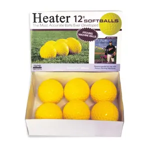 Heater  12 in. Pitching Machine Softballs- Dozen, Pitching Accuracy, Softball Training
