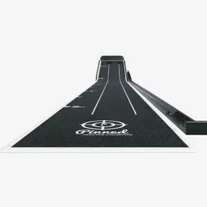 The Roller - Premium Golf Putting Mat - 9-Foot Portable, Non-Slip Putting Green Indoor with Magnetic Ball Return & Distance Markers for Home & Office