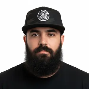 THIGHBRUSH® BEARD RIDING COMPANY - Trucker Snapback Hat - Camo - Multicam Black - Flat Bill