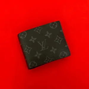 Pre-owned Louis Vuitton Canvas Small Leather Goods Portefeuille Marco NM Monogram Eclipse Wallet