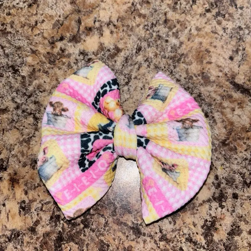Farm animal theme hairbow