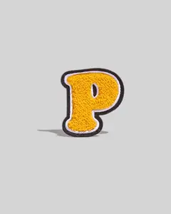 P Gold Chenille Varsity Letter Patch - Small