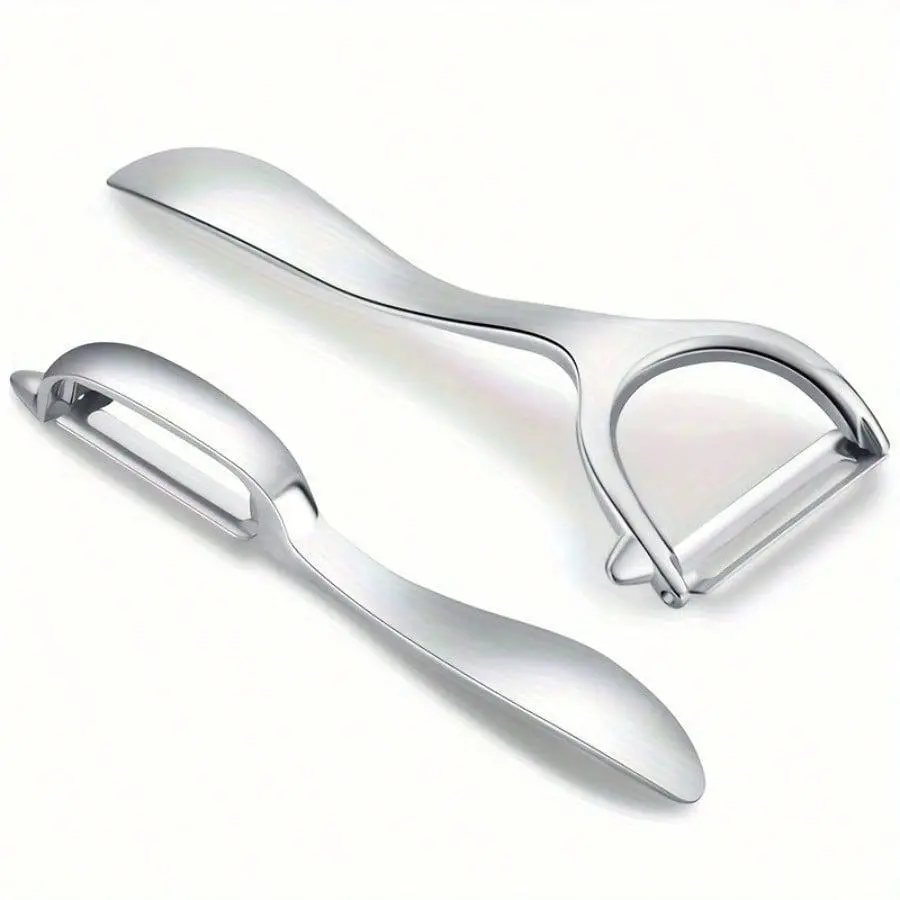 2pcs Vegetable Peeler Set, Y-Shaped And I-Shaped Stainless Steel Peelers, Suitable For Potatoes, All Fruits And Vegetables, Practical Kitchen Tools