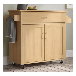 Lavish Home Kitchen Island Spice Rack & StorageRolling Cart