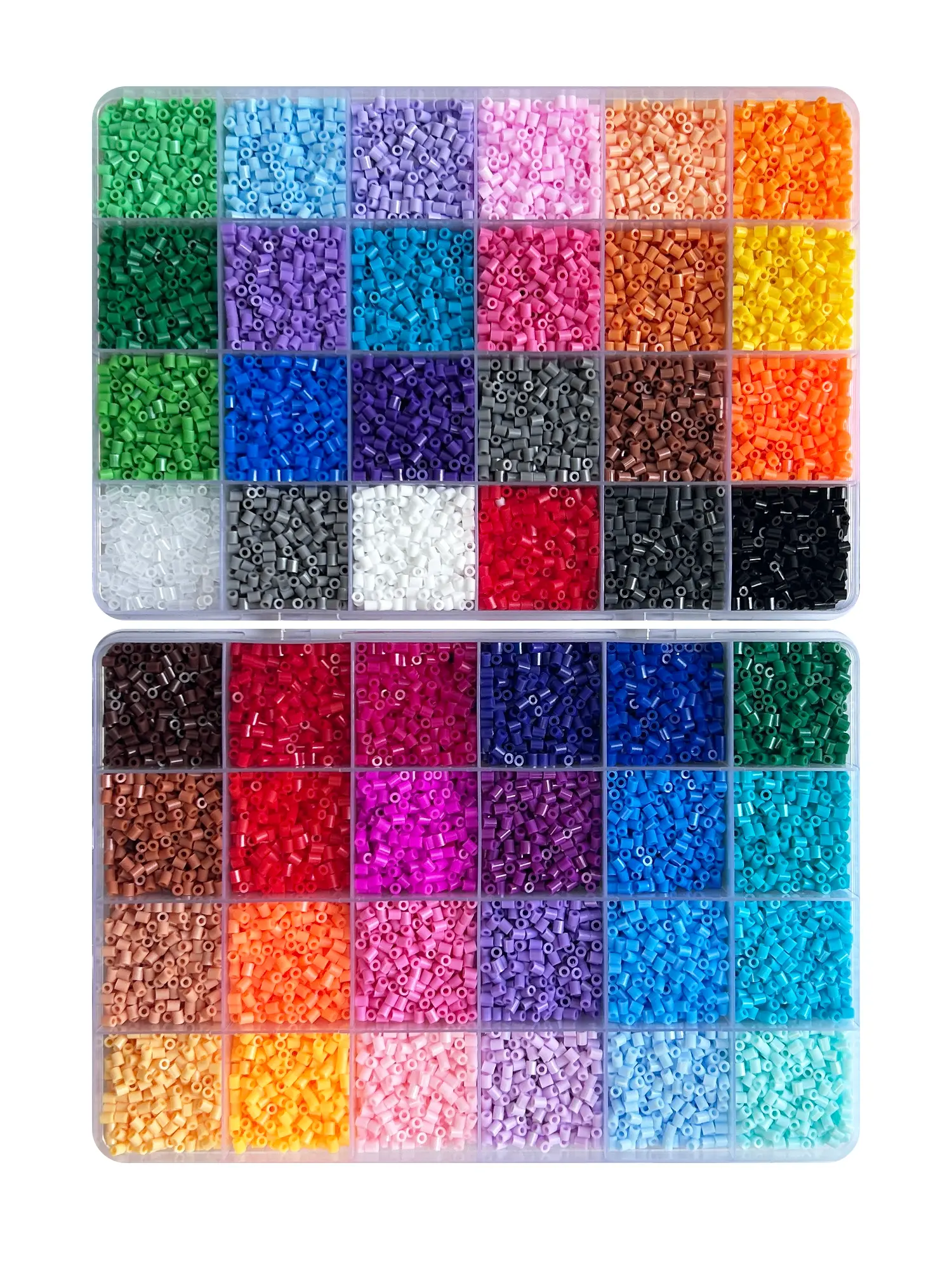 48-Color 2.6mm Fuse Beads Kit - 23000+ Pcs Non-Toxic Smooth Beads, Easy Fusing, DIY Arts & Crafts for Kids, School Supplies, Birthday Gift for Boys & Girls