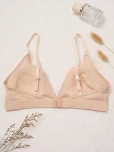 Women's Sexy & Comfortable Black Triangle Cup Bikini Top With Removable Pads And Adjustable Straps, Ladies Lingerie