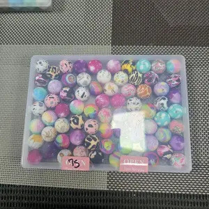 75 Count Mixed 16mm Silicone Beads in Assorted Designs