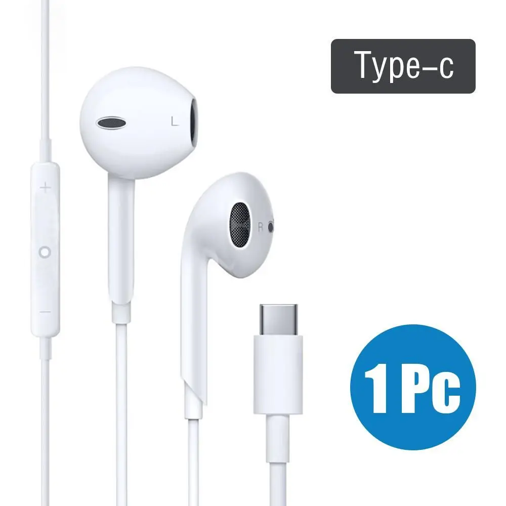 Portable Wired Type-C Earbuds with Microphone & Volume Control Function, Immersive Sound In-Ear Wired Headphones, Universal Fit for Android Phones, Clear Calling & Hi-Fi Music Wired Audio Headset