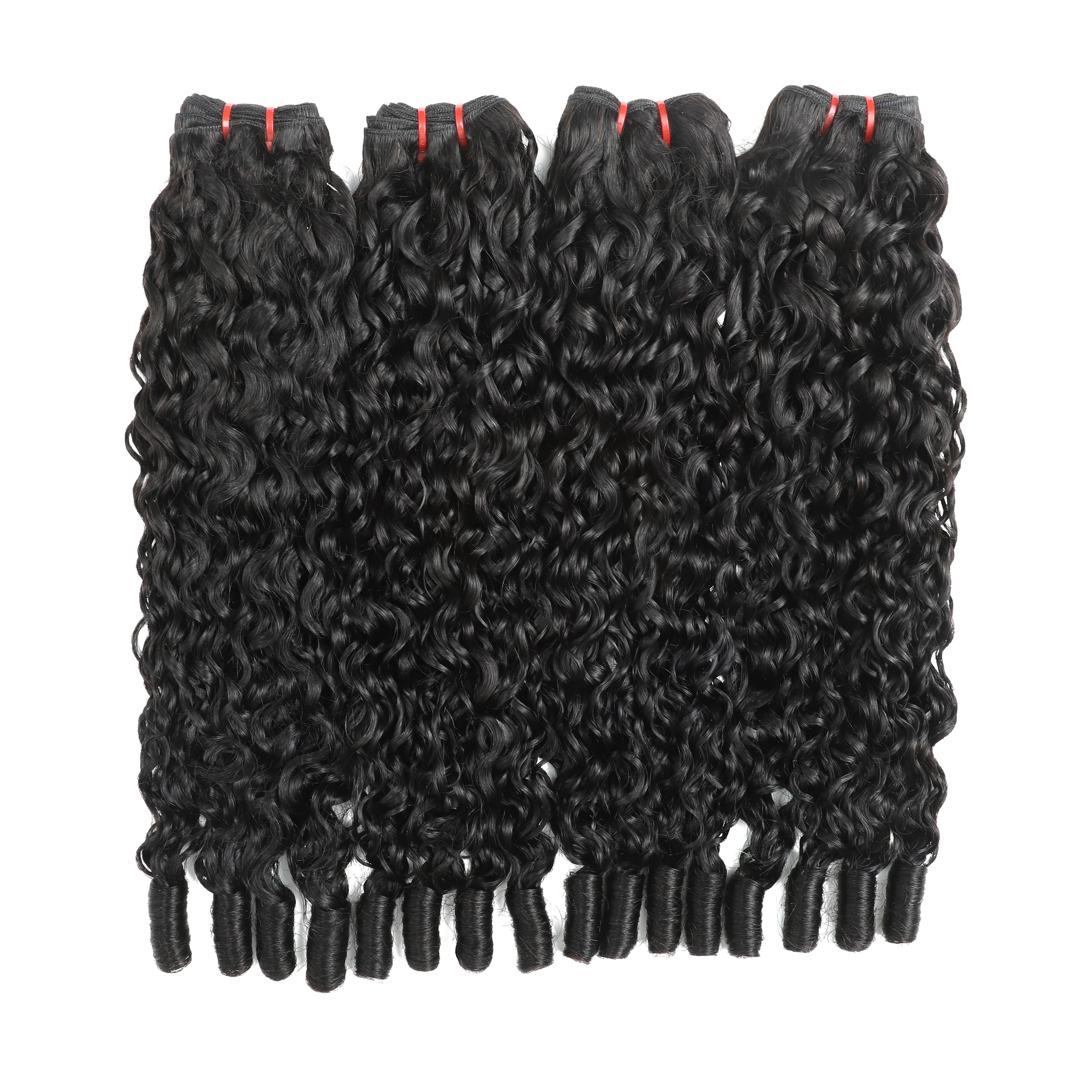 Karlami Loose Deep Wave 3/4  Bundles Human Hair Body Wave 12A Unprocessed Brazilian Virgin Hair Straight Bundles Human Hair Deep Wave Burmese Curly Bundles  with 5x5 Closure Human Hair Bundles for Women Natural Black Tangle Free