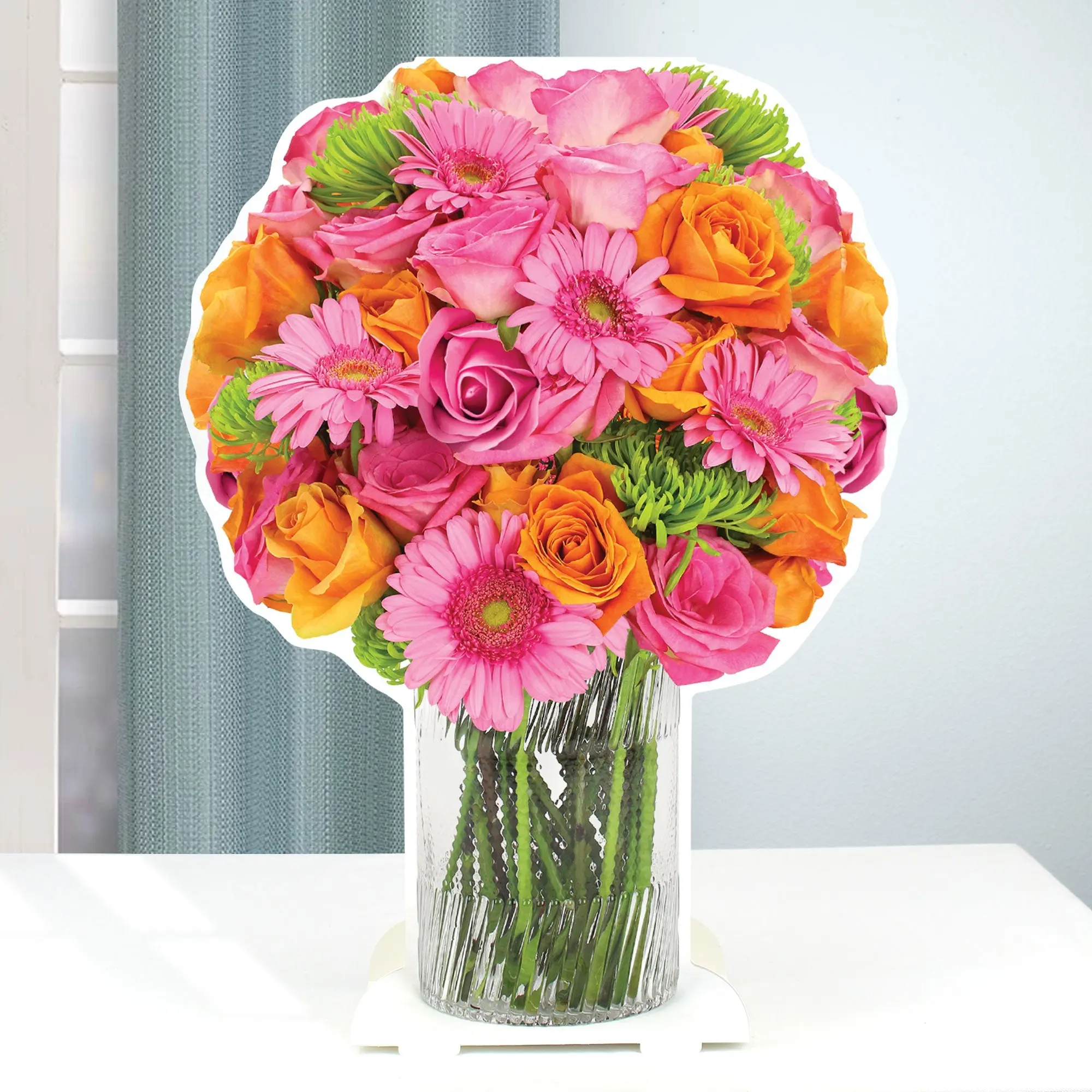 Colorful Floral Tabletop Bouquet, Cardboard Cutout