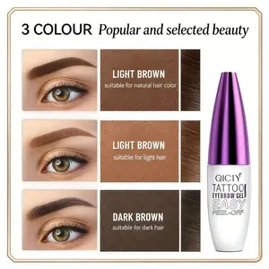 3-Color Premium Tattoo Eyebrow Gel | Waterproof Sweatproof, Long-Lasting & Easy Peel-Off, Tinted for All Skin Types (Daily Gift,Valentine Gift, Giftsfor Girls)
