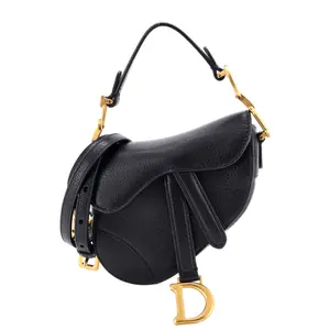 Pre-owned Dior Leather Shoulder Bags Christian Saddle Handbag with Strap Micro by Rebag