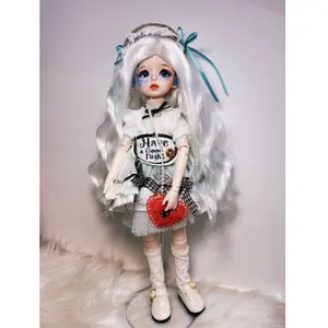 Handmade BJD Art Doll – Jellyfish Face Makeup | Fully Jointed Collectible Doll | Limited Designer Doll Gift