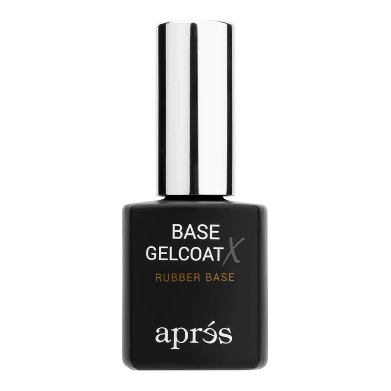 APRÉS Nail Base Gelcoat X 15ml, HEMA-Free & TPO-Free Rubber Base Gel, Flexible Builder Base for Weak or Thin Nails, Self-Leveling
