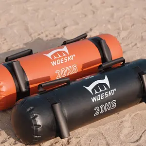 Water-Filled Weighted Fitness Energy Bag, Exercise Sandbag Replacement, Portable Stability Gym Equipment, Home Core and Balance Training