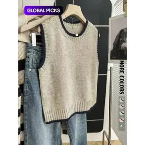 Spring & Fall Colorblock Casual Versatile Vest Pullover, Simple Fashion Leisure Fit Sweater Vest, Stylish Unisex Outerwear