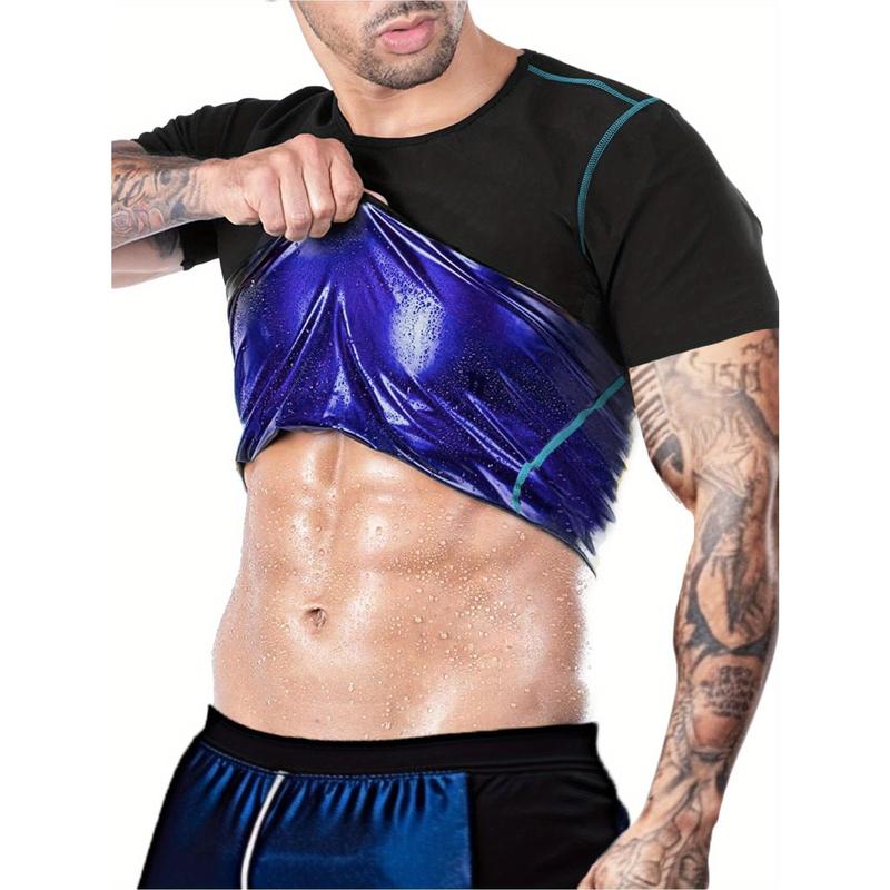 OLLAS Men'S Sauna Suit Shirt - Sweat Absorbent Compression Vest with Waistline, Quick-Dry Workout Top for Gym, Training & Casual Wear - All-Season Body Shaper Jacket in Black & Golden, Sleek Modern Design, Durable Sportswear, Sweat-Resistant Fabric, OLLAS Men'S Sauna Suit Shirt - Sweat Absorbent Compression Vest with Waistline, Quick-Dry Workout Top for Gym, Training & Casual Wear - All-Season Body Shaper Jacket in Black & Golden, Sleek Modern Design, Durable Sportswear, Sweat-Resistant Fabric,