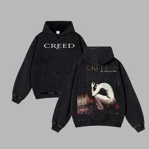 Creed Band "MY OWN PRISON" Unisex Acid Washed Hoodie T-Shirt – 90s Grunge Rock Cotton Washed Tee, CREED BAND Grunge Rock Band Washed Shirt, Oversized Vintage Tee, Heavy Metal Merch, Gift for Rock Fans