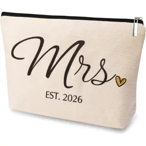 Wedding Bridal Shower Gifts for Bride To Be 2026 Future Mrs Makeup Bag, Bachelorette Gifts for Bride Bag, Engagement  Bachelorette Party Accessories for Women,  Travel Zipper Pouch