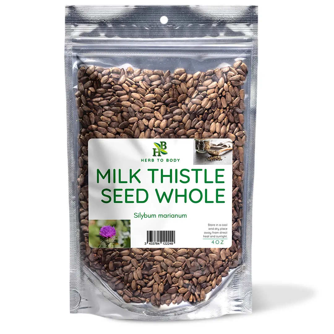 Milk Thistle Seed Whole - 4 oz | Silybum Marianum | Herb To Body