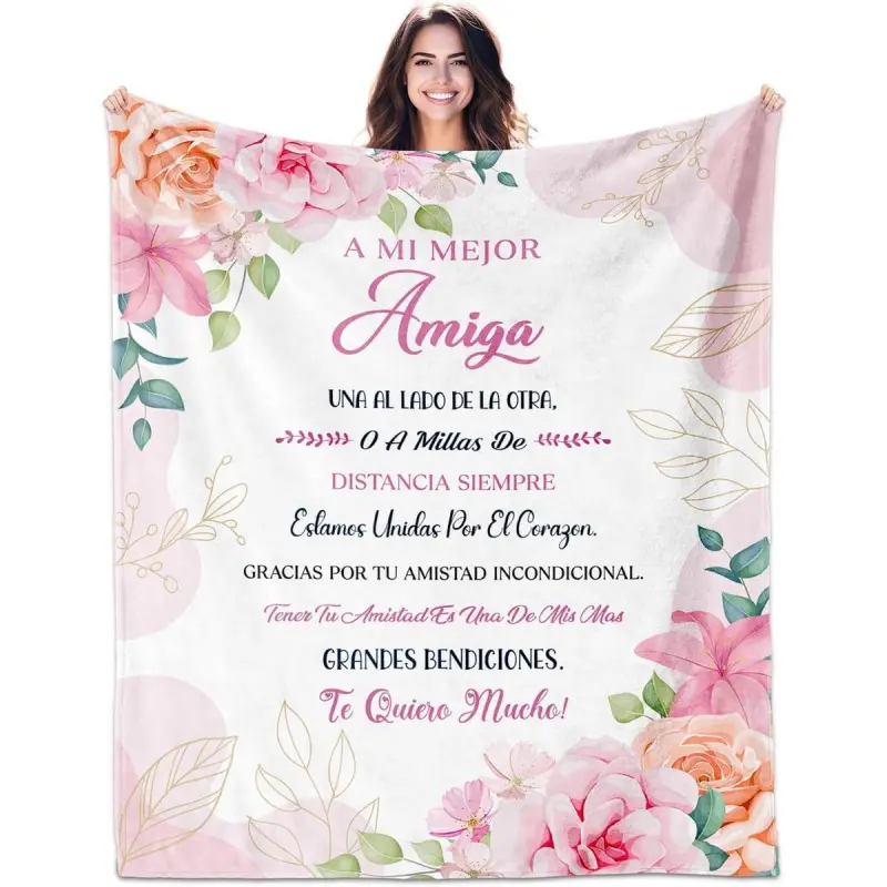 Best Friend Gift Blanket - Premium US Soft Flannel Throw, Buttery Soft All-Season Personalized Blanket, Cozy Warm Gift for Birthday, Best Friends of All Ages, Personalized Blankets, All Season Blankets