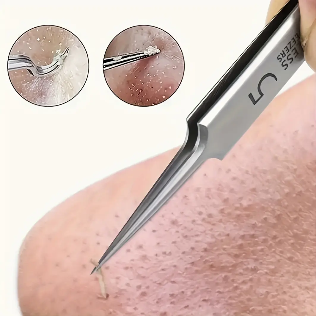 1pc Stainless Steel Extractor Tool for Blackheads, Whiteheads and Acne, Suitable for All Skin Types, Fragrance-Free Beauty Instrument, Acne Blackhead Tools
