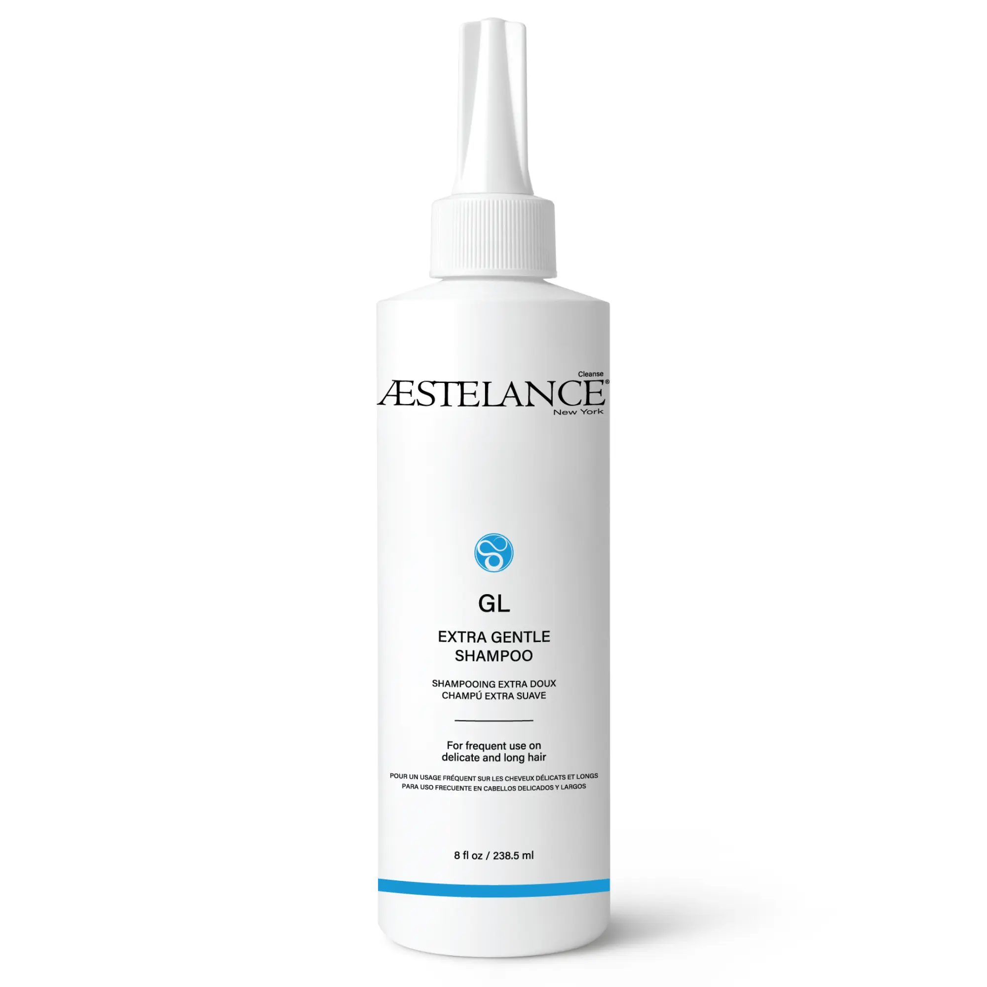 Aestelance GL Extra Gentle Shampoo 8 oz - Mild Formula with Silk Proteins & Collagen for Smooth Haircare, Calming Chamomile & Lavender Extracts
